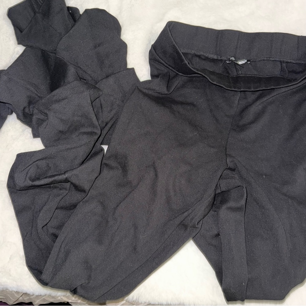 Fashion Nova Black stacked Leggings